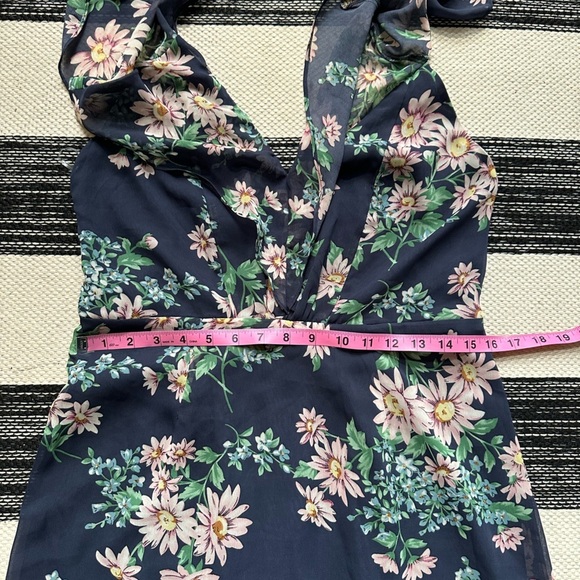 Betsey Johnson Flutter Sleeve Chiffon Maxi Dress‎ with Floral Print Size: 4 New! - Picture 11 of 14